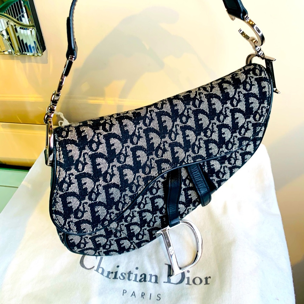 Vintage Dior Saddle bag Oblique